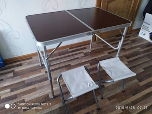 Стол туристический + 2 стула. Новый,  запечатан #1674052