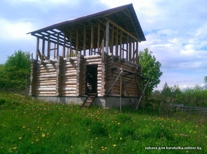 Сруб дома  без единого гвоздя рубленный вручную #1722411